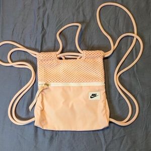 Nike Sportswear Pink Mesh Mini Drawstring Bag